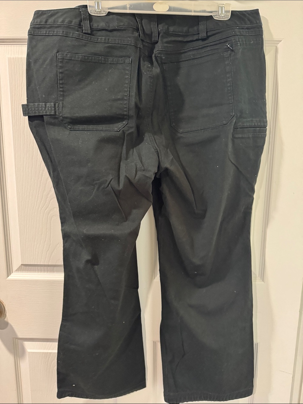 Duluth Trading Co Firehose Black Women's Boot Cut Work Pants - Picture 3 of 8